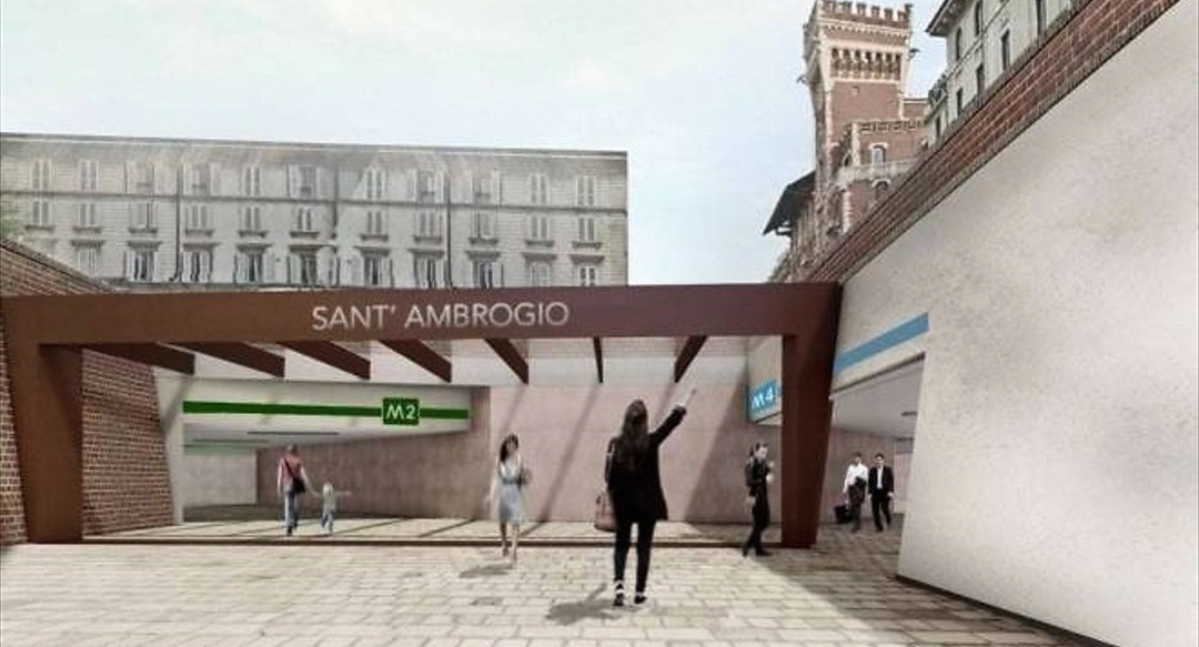 Photo of Nuovo progetto per la stazione Sant’Ambrogio della M4 di Milano: vetrate e maxi scalinata in arrivo