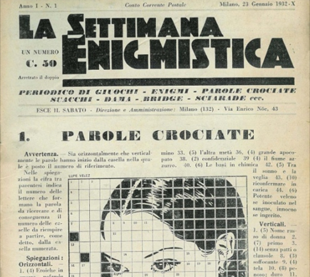 Photo of 23 gennaio 1932: nasce a Milano La Settimana Enigmistica